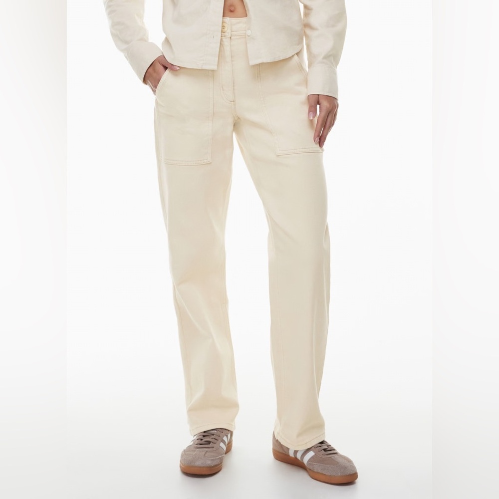 Aritzia Wilfred cream utility pant trouser